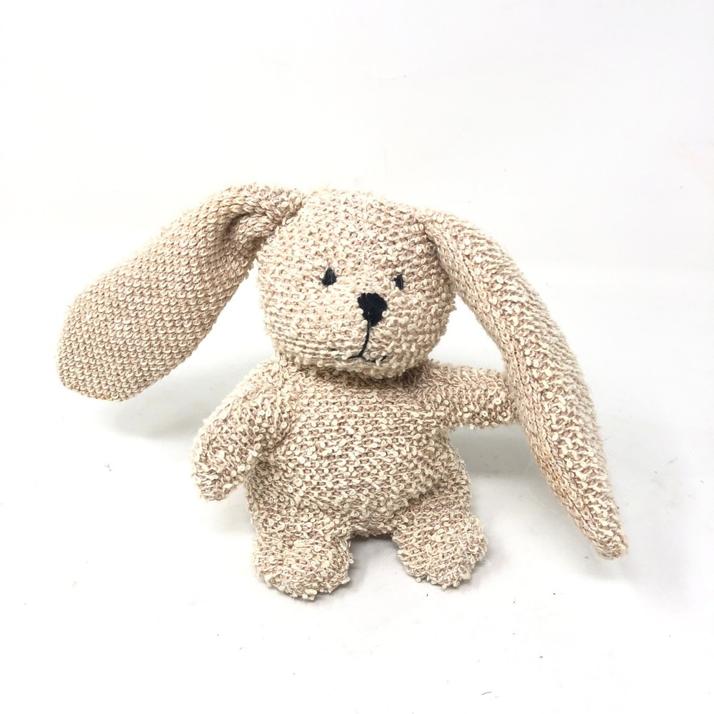 Russ Home Buddies Nibbles Bunny Plush Beige Beanie Bean Bag 5" Rabbit Sensory